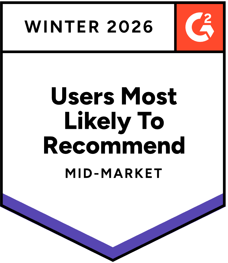 G2 Winter 2026 – Users Most Likely To Recommend